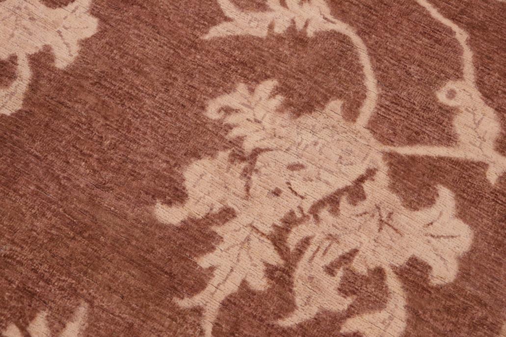 handmade Transitional Kafkaz Chobi Ziegler Brown Tan Hand Knotted RECTANGLE 100% WOOL area rug 6 x 9