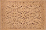 Bohemien Ziegler Nicol Beige Tan Hand-Knotted Wool Rug - 6'2'' x 8'8''