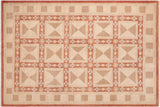 handmade Transitional Kafkaz Chobi Ziegler Rust Tan Hand Knotted RECTANGLE 100% WOOL area rug 6 x 9