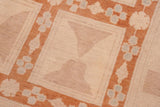 handmade Transitional Kafkaz Chobi Ziegler Rust Tan Hand Knotted RECTANGLE 100% WOOL area rug 6 x 9