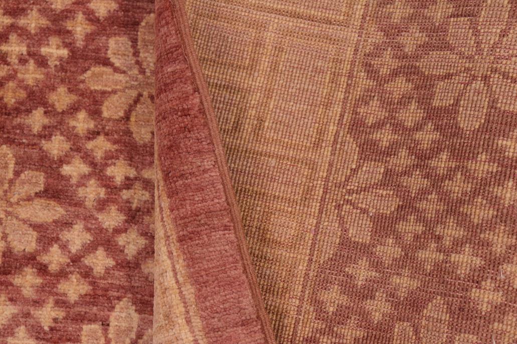 handmade Transitional Kafkaz Chobi Ziegler Red Brown Hand Knotted RECTANGLE 100% WOOL area rug 6 x 9