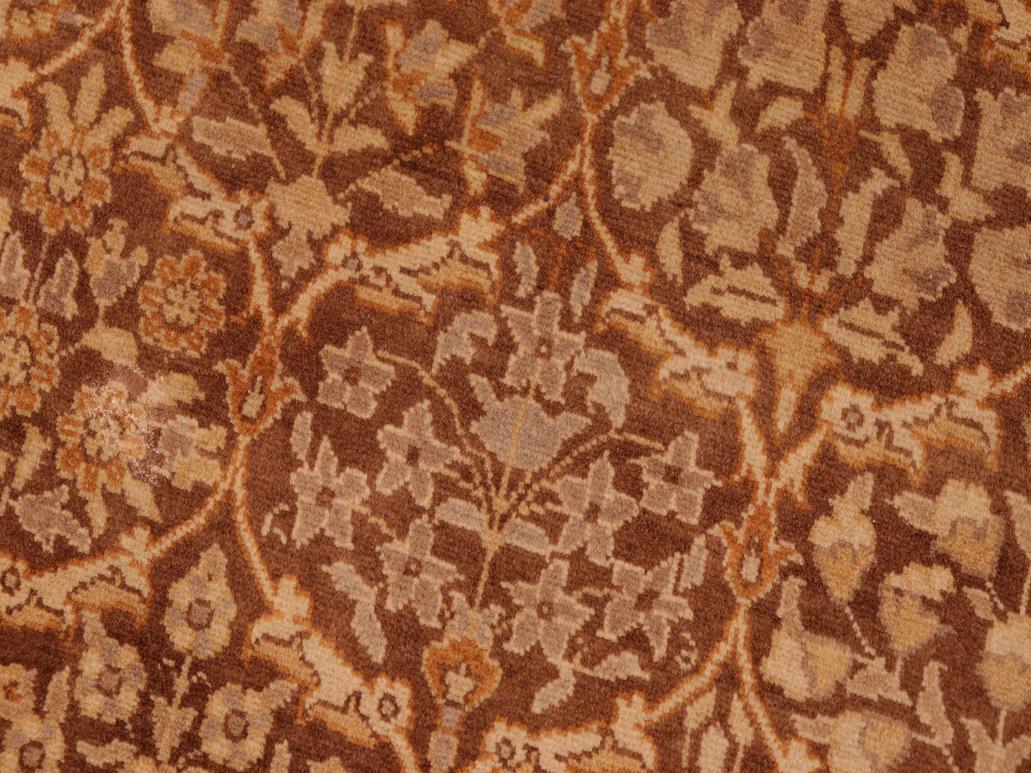 handmade Traditional Guhm Brown Gold Hand Knotted RECTANGLE 100% WOOL area rug 6x10