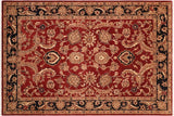 Boho Chic Ziegler Christee Red Blue Hand-Knotted Wool Rug - 6'2'' x 9'1''