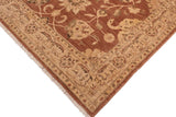 handmade Traditional Kafkaz Chobi Ziegler Brown Tan Hand Knotted RECTANGLE 100% WOOL area rug 8 x 9