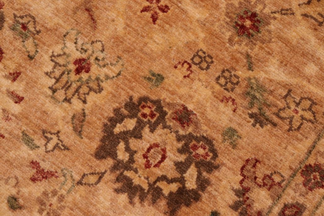 handmade Traditional Kafkaz Chobi Ziegler Tan Beige Hand Knotted RECTANGLE 100% WOOL area rug 6 x 9
