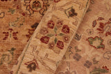 handmade Traditional Kafkaz Chobi Ziegler Tan Beige Hand Knotted RECTANGLE 100% WOOL area rug 6 x 9