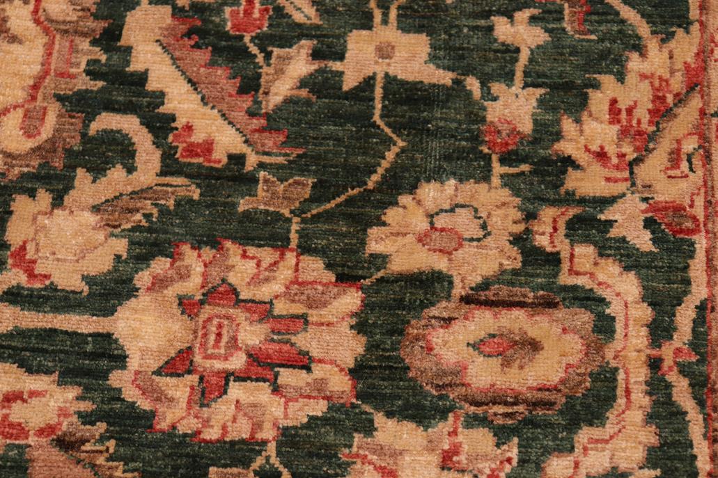 handmade Traditional Kafkaz Chobi Ziegler Green Rust Hand Knotted RECTANGLE 100% WOOL area rug 6 x 9