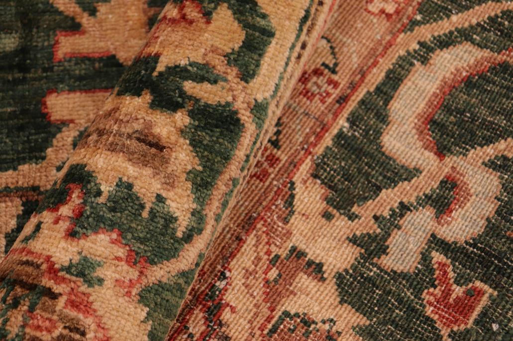 handmade Traditional Kafkaz Chobi Ziegler Green Rust Hand Knotted RECTANGLE 100% WOOL area rug 6 x 9