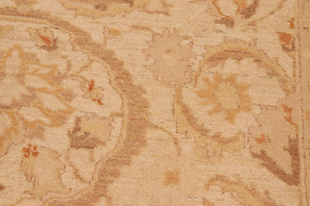 handmade Traditional Kafkaz Chobi Ziegler Beige Brown Hand Knotted RECTANGLE 100% WOOL area rug 6 x 9