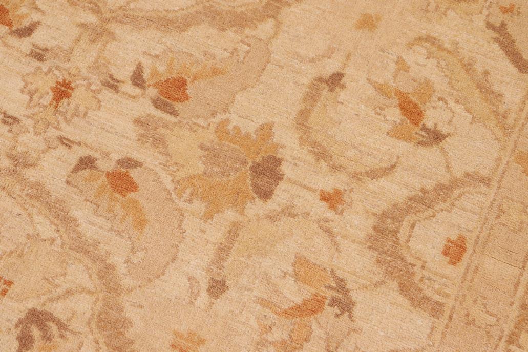 handmade Traditional Kafkaz Chobi Ziegler Beige Brown Hand Knotted RECTANGLE 100% WOOL area rug 6 x 9