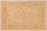 Boho Chic Ziegler Willette Beige Brown Hand-Knotted Wool Rug - 6'1'' x 8'9''