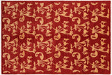 Oriental Ziegler Vanita Red Gold Hand-Knotted Wool Rug - 5'6'' x 8'10''
