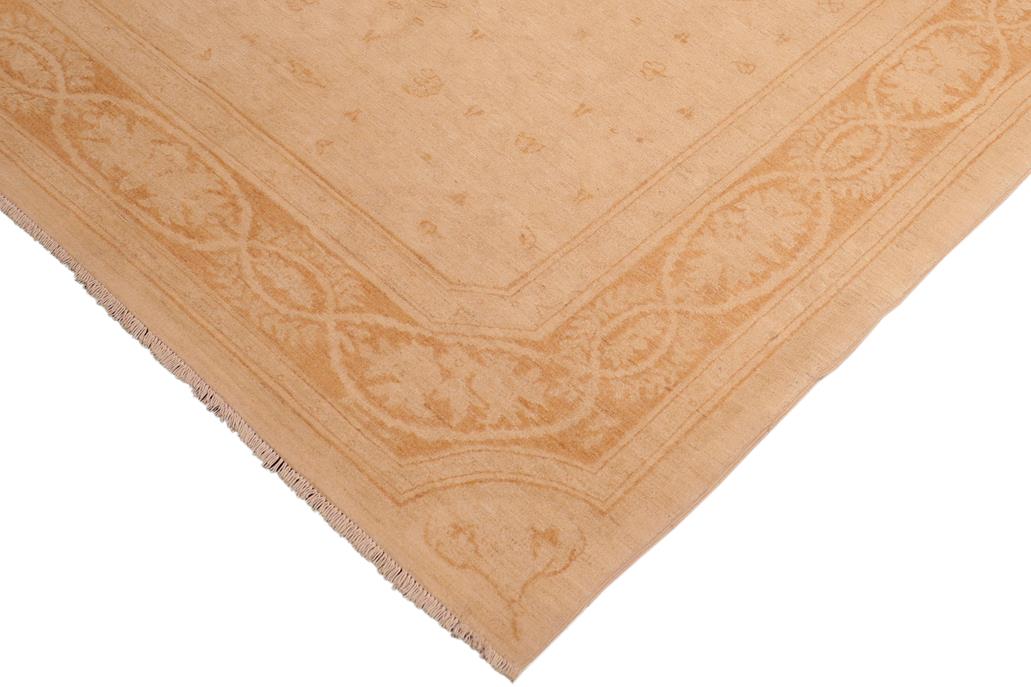 handmade Transitional Kafkaz Chobi Ziegler Tan Rust Hand Knotted RECTANGLE 100% WOOL area rug 6 x 9