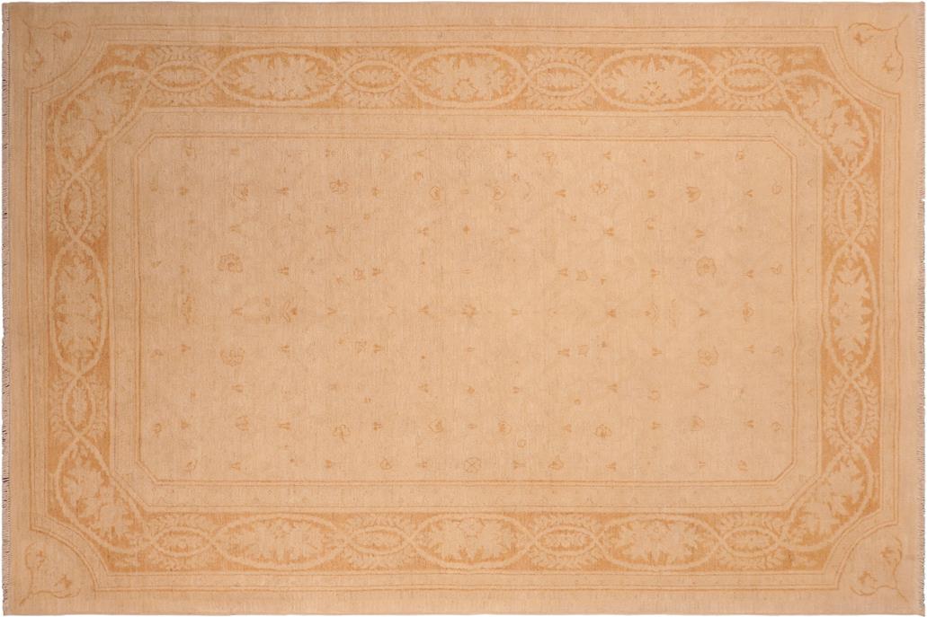 handmade Transitional Kafkaz Chobi Ziegler Tan Rust Hand Knotted RECTANGLE 100% WOOL area rug 6 x 9