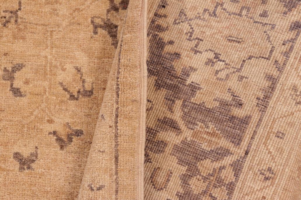 handmade Traditional Kafkaz Chobi Ziegler Tan Brown Hand Knotted RECTANGLE 100% WOOL area rug 6 x 9