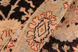 handmade Traditional Lahore Black Green Hand Knotted RECTANGLE 100% WOOL area rug 6 x 9