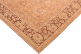 handmade Traditional Kafkaz Chobi Ziegler Brown Tan Hand Knotted RECTANGLE 100% WOOL area rug 6 x 9