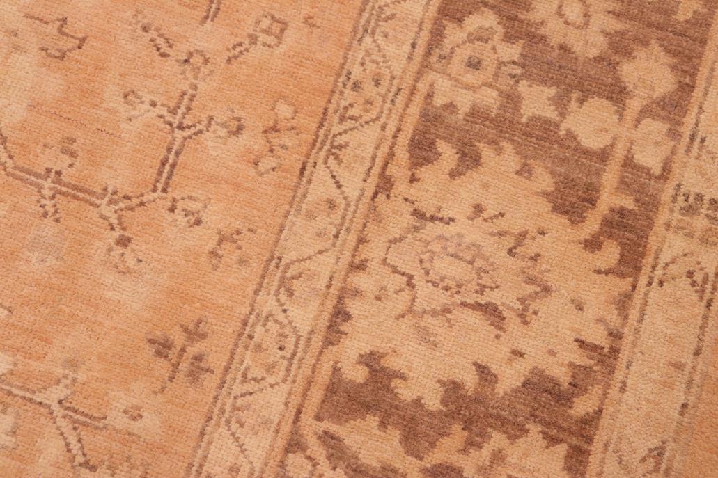 handmade Traditional Kafkaz Chobi Ziegler Brown Tan Hand Knotted RECTANGLE 100% WOOL area rug 6 x 9