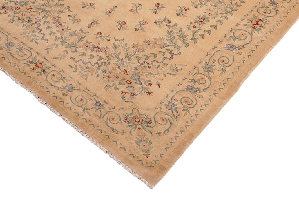 handmade Traditional Kafkaz Chobi Ziegler Tan Green Hand Knotted RECTANGLE 100% WOOL area rug 6 x 9