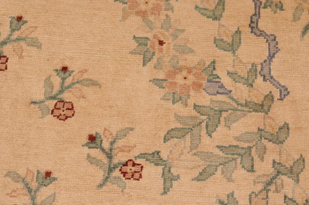 handmade Traditional Kafkaz Chobi Ziegler Tan Green Hand Knotted RECTANGLE 100% WOOL area rug 6 x 9