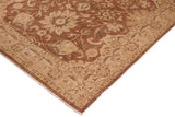 handmade Traditional Kafkaz Chobi Ziegler Brown Tan Hand Knotted RECTANGLE 100% WOOL area rug 10 x 14