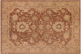 handmade Traditional Kafkaz Chobi Ziegler Brown Tan Hand Knotted RECTANGLE 100% WOOL area rug 10 x 14