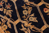 handmade Transitional Kafkaz Chobi Ziegler Blue Gold Hand Knotted RECTANGLE 100% WOOL area rug 9 x 12