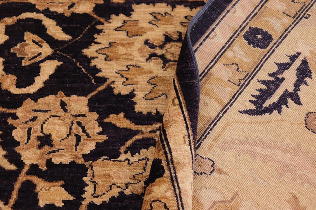 handmade Traditional Kafkaz Chobi Ziegler Blue Lt. Gold Hand Knotted RECTANGLE 100% WOOL area rug 10 x 14