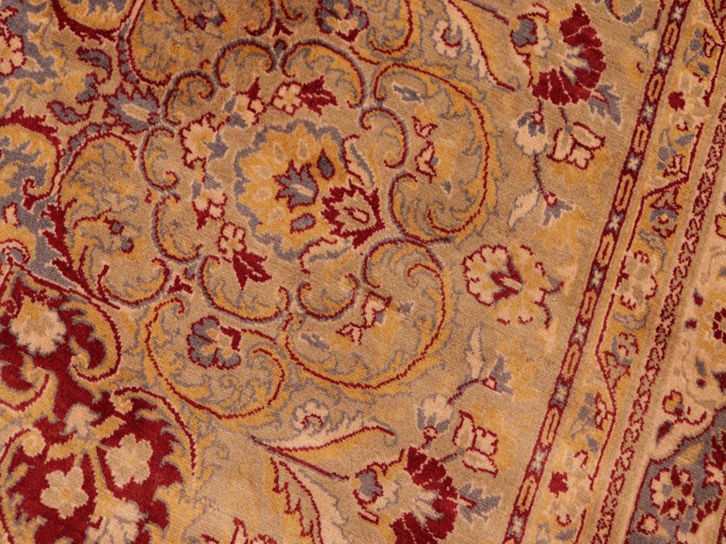 handmade Traditional  Taupe Gold Hand Knotted RECTANGLE 100% WOOL area rug 6x9