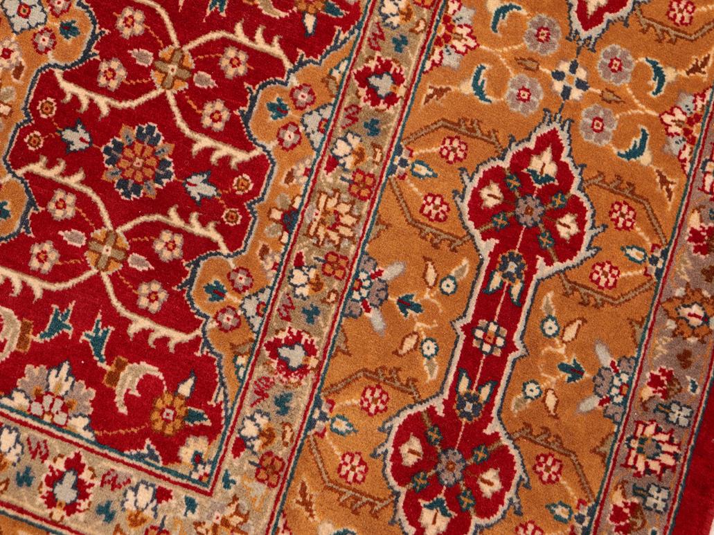 handmade Traditional  Red Gold Hand Knotted RECTANGLE 100% WOOL area rug 6x9