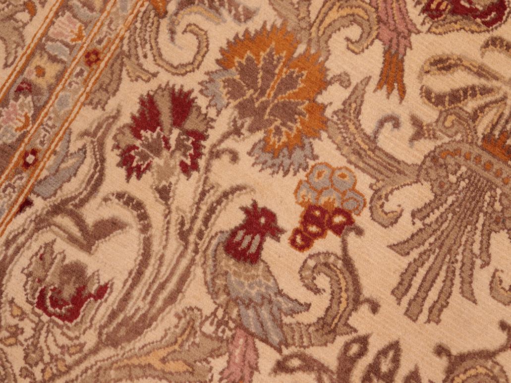 handmade Traditional Sayra Beige Gray Hand Knotted RECTANGLE 100% WOOL area rug 6x10