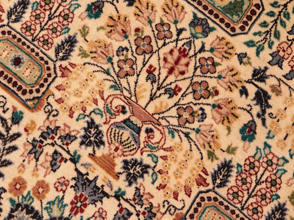 handmade Traditional Razia Beige Grey Hand Knotted RECTANGLE 100% WOOL area rug 6x9