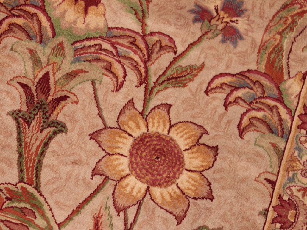 handmade Traditional Bhati Taupe Rust Hand Knotted RECTANGLE 100% WOOL area rug 6x9