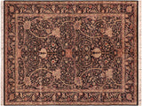 handmade Traditional Ashad Black Green Hand Knotted RECTANGLE 100% WOOL area rug 6x9