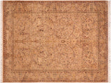 handmade Traditional  Taupe Brown Hand Knotted RECTANGLE 100% WOOL area rug 6x10