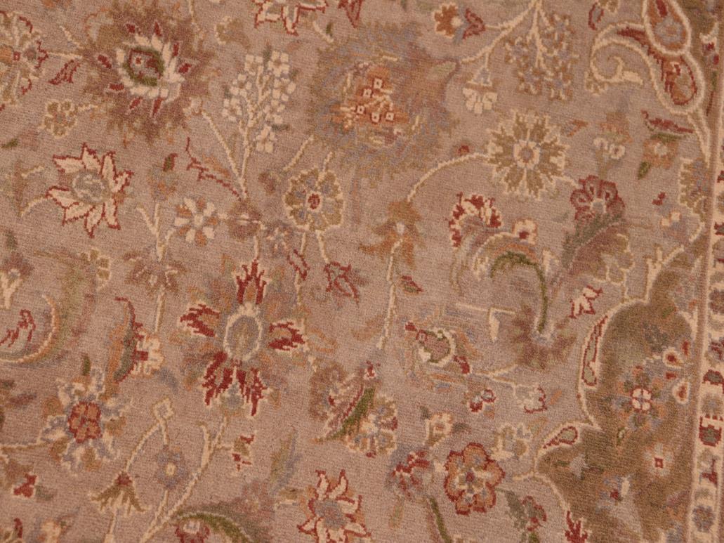 handmade Traditional Kasbeen Taupe Green Hand Knotted RECTANGLE 100% WOOL area rug 6x9