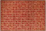handmade Transitional Kafkaz Chobi Ziegler Red Tan Hand Knotted RECTANGLE 100% WOOL area rug 10 x 14