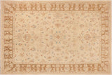handmade Traditional Kafkaz Chobi Ziegler Beige Brown Hand Knotted RECTANGLE 100% WOOL area rug 10 x 14