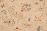 handmade Traditional Kafkaz Chobi Ziegler Beige Brown Hand Knotted RECTANGLE 100% WOOL area rug 10 x 14
