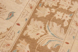handmade Traditional Kafkaz Chobi Ziegler Beige Brown Hand Knotted RECTANGLE 100% WOOL area rug 10 x 14