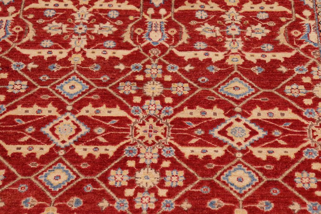 handmade Transitional Kafkaz Chobi Ziegler Red Green Hand Knotted RECTANGLE 100% WOOL area rug 10 x 14