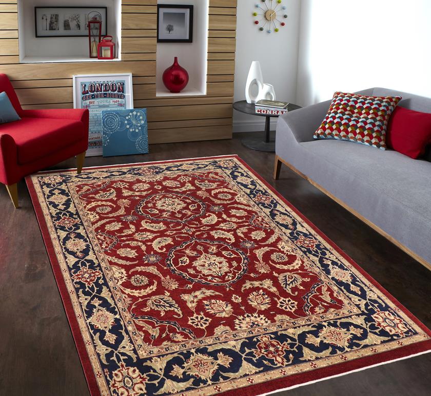 handmade Traditional Kafkaz Chobi Ziegler Red Blue Hand Knotted RECTANGLE 100% WOOL area rug 11 x 14