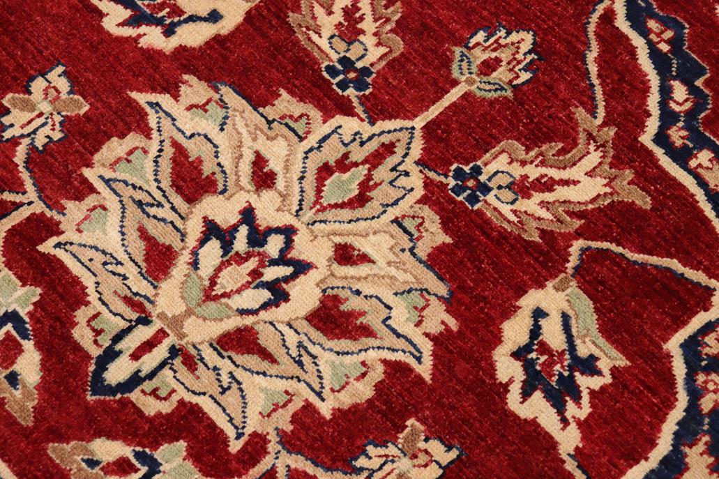 handmade Traditional Kafkaz Chobi Ziegler Red Blue Hand Knotted RECTANGLE 100% WOOL area rug 11 x 14