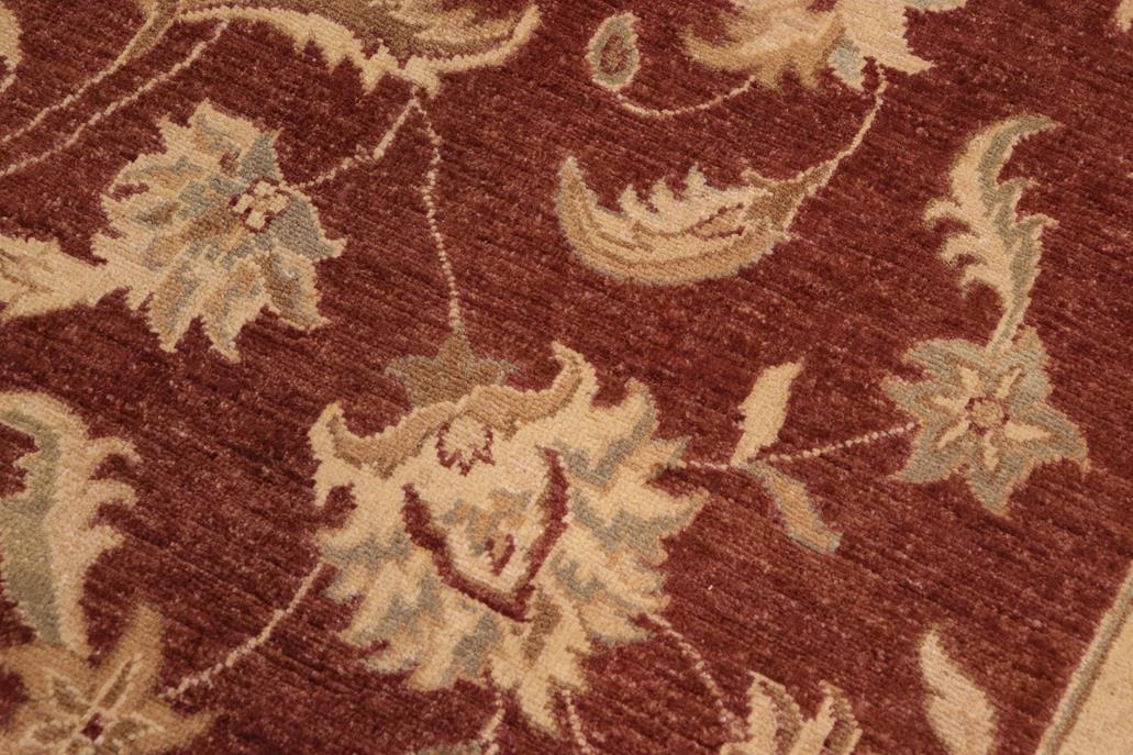 handmade Traditional Kafkaz Chobi Ziegler Brown Tan Hand Knotted RECTANGLE 100% WOOL area rug 10 x 14
