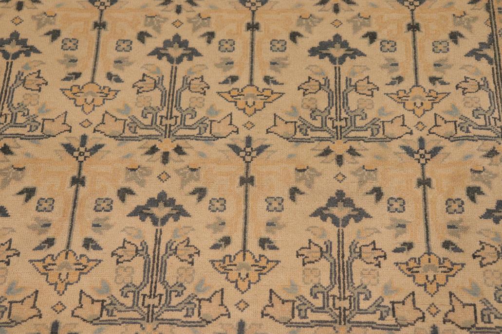 handmade Transitional Kafkaz Chobi Ziegler Beige Gold Hand Knotted RECTANGLE 100% WOOL area rug 10 x 14