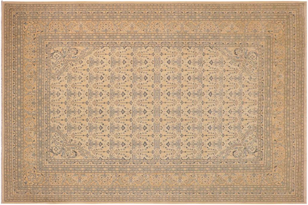 handmade Transitional Kafkaz Chobi Ziegler Beige Gold Hand Knotted RECTANGLE 100% WOOL area rug 10 x 14