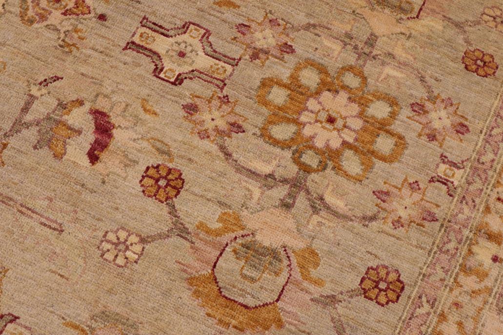 handmade Traditional Kafkaz Chobi Ziegler Lt. Green Beige Hand Knotted RECTANGLE 100% WOOL area rug 9 x 12