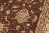 handmade Traditional Kafkaz Chobi Ziegler Brown Beige Hand Knotted RECTANGLE 100% WOOL area rug 9 x 12