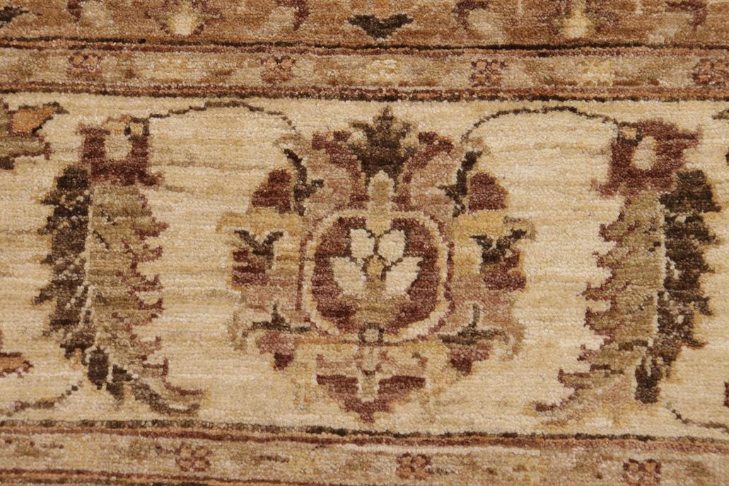 handmade Traditional Kafkaz Chobi Ziegler Brown Beige Hand Knotted RECTANGLE 100% WOOL area rug 9 x 12
