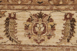 handmade Traditional Kafkaz Chobi Ziegler Brown Beige Hand Knotted RECTANGLE 100% WOOL area rug 9 x 12